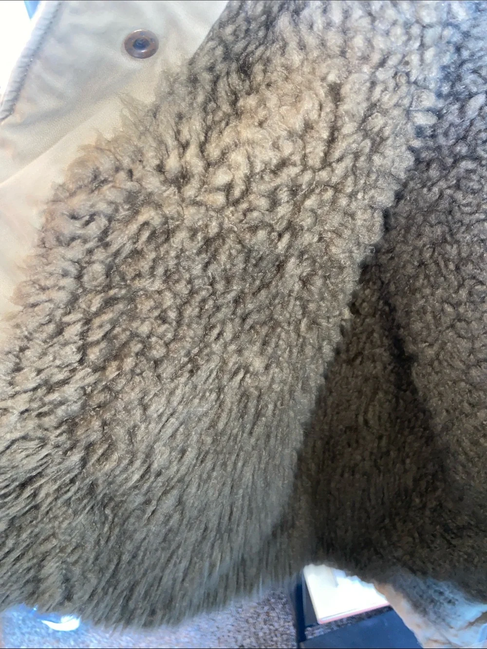Place Tan Hooded Sherpa-Lined Field Jacket